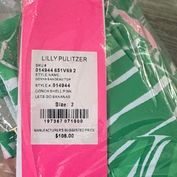 Lilly Pulitzer NWT bikini top - Picture 2 of 3